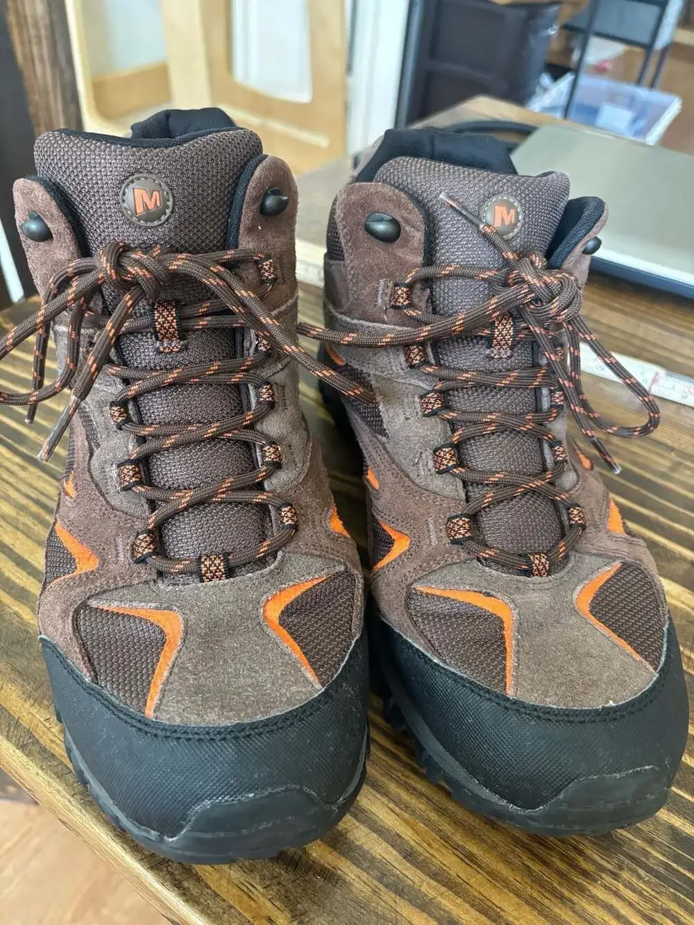 Merrell Phoenix Bluff Mid Waterproof Hiking Boots Dark Brown Men's Size 12